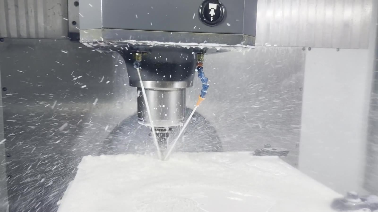 5-axis machining in progress on the UMC-750